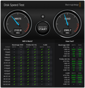 DiskSpeedTest P31 APFS